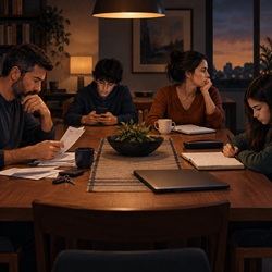 A família que só conversa sobre tarefas