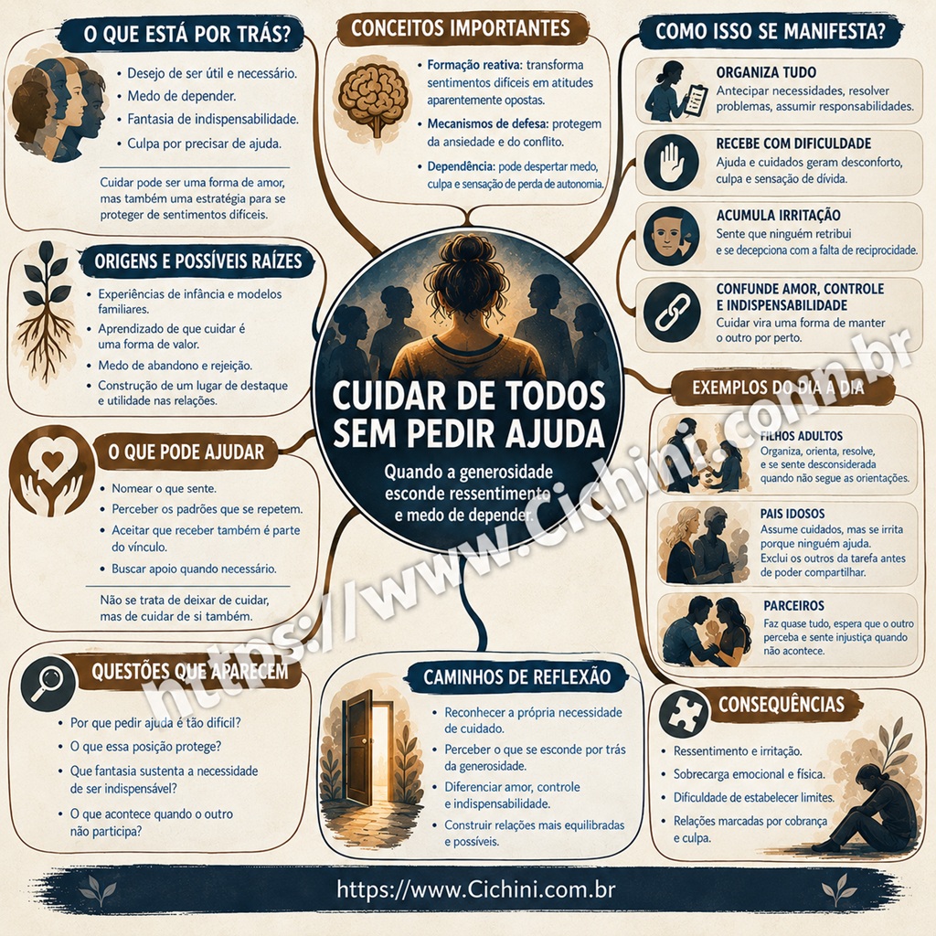 Mapa Mental - Cuidar de todos sem pedir ajuda